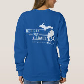 Michigan Paw Prints Vrouwen Basic Sweatshirt (Achterkant)