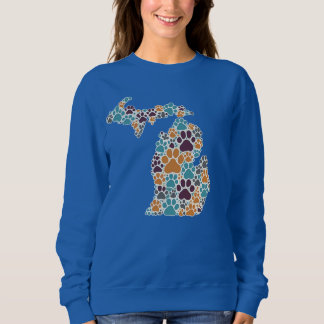 Michigan Paw Prints Vrouwen Basic Sweatshirt