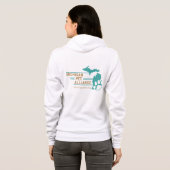Michigan Paw Prints Zip-up Hoodie (Achterkant volledig)