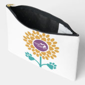 Michigan Paw Prints Zonnebloem Travel Pouch Etui (Open)