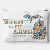 Michigan Paw Prints Zonnebloem Travel Pouch Etui (Achterkant)
