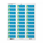 Michigan Pendant Map of Michigan Return Labels (Full Sheet)