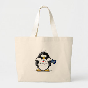 Michigan penguin grote tote bag