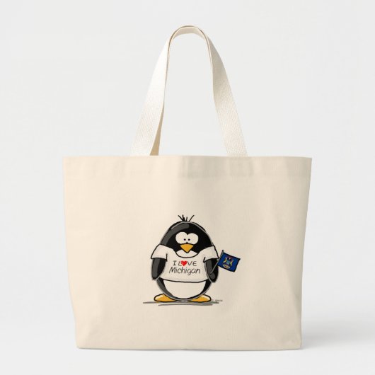 Michigan penguin grote tote bag (Voorkant)