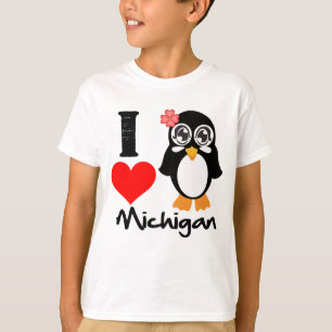 Michigan Penguin - Ik hou van Michigan T-shirt