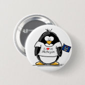 Michigan penguin ronde button 5,7 cm (Voorkant /achterkant)