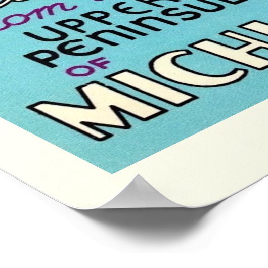 Michigan Penninsula 16x24 Map Poster (Hoek)