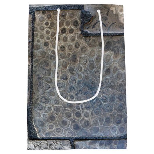 Michigan Petoskey Stone 50th Birthday Medium Cadeauzakje (Achterkant)