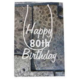 Michigan Petoskey Stone 80th Birthday Medium Cadeauzakje