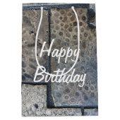 Michigan Petoskey Stone Birthday Medium Cadeauzakje (Voorkant)