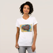 Michigan Petoskey Stone Damas tegen nekT-shirt T-shirt (Voorkant volledig)