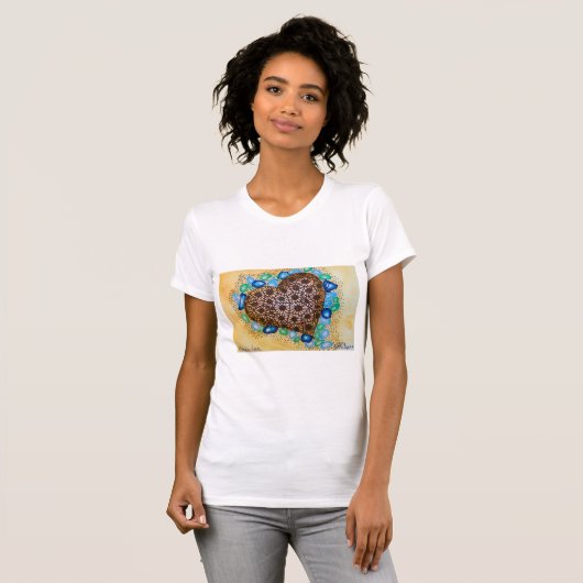Michigan Petoskey Stone Damas tegen nekT-shirt T-shirt (Voorkant volledig)