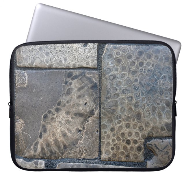 Michigan Petoskey Stone Design Laptop Sleeve (Voorkant)
