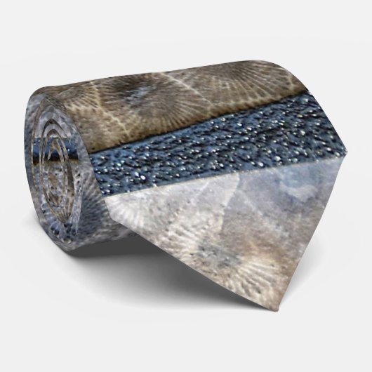 Michigan Petoskey Stone Design Stropdas (Opgerold)