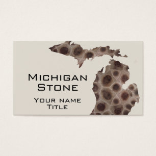 Michigan Petoskey Stone Great Lake State Visitekaartje