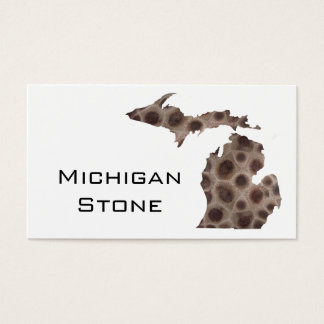 Michigan Petoskey Stone, Grote Meren mitten Visitekaartje