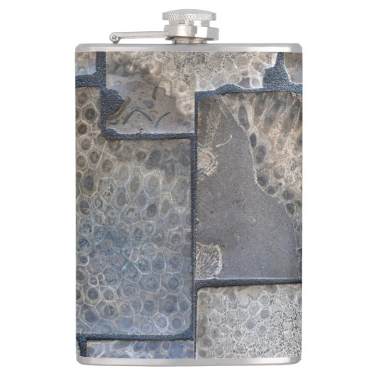 Michigan Petoskey Stone Heupfles (Voorkant)