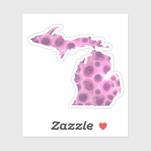 Michigan Petoskey stone | Toestand van het Grote M Sticker (Vel)