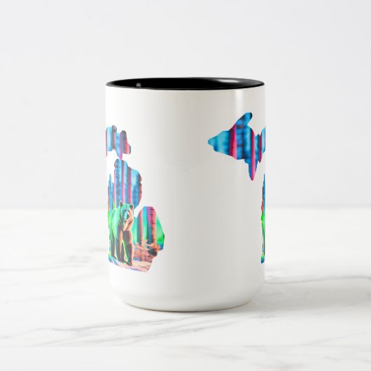 Michigan Plattegrond ontwerp op mok met BEER (Center)