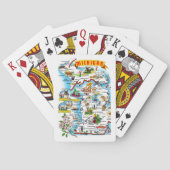 Michigan Postcard Map Playing Cards Pokerkaarten (Achterkant)