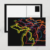 michigan pride blur briefkaart (Voorkant / Achterkant)