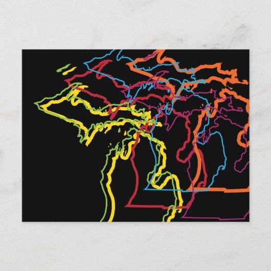 michigan pride blur briefkaart (Voorkant)