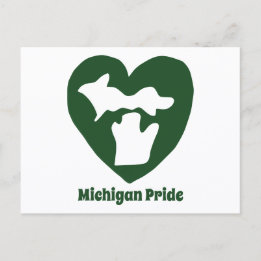 Michigan Pride Hart Ansichtkaart Feestdagenkaart
