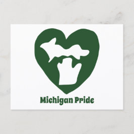 Michigan Pride Hart Ansichtkaart Feestdagenkaart