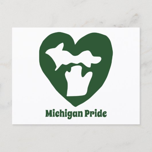 Michigan Pride Hart Ansichtkaart Feestdagenkaart (Voorkant)