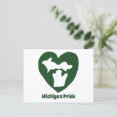 Michigan Pride Hart Ansichtkaart Feestdagenkaart (Staand voorkant)