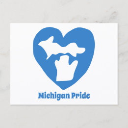 Michigan Pride Hart Ansichtkaart Feestdagenkaart