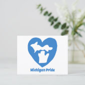 Michigan Pride Hart Ansichtkaart Feestdagenkaart (Staand voorkant)