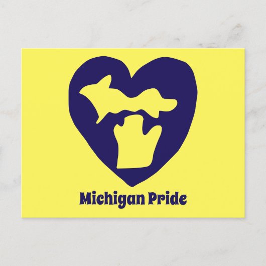 Michigan Pride Hart Ansichtkaart Feestdagenkaart (Voorkant)