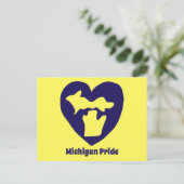 Michigan Pride Hart Ansichtkaart Feestdagenkaart (Staand voorkant)