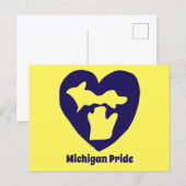 Michigan Pride Hart Ansichtkaart Feestdagenkaart (Voorkant / Achterkant)