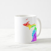 michigan pride : regenboogharten koffiemok (Voorkant rechts)