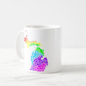 michigan pride : regenboogharten koffiemok (Voorkant links)