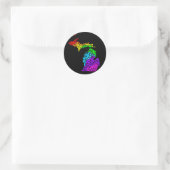 michigan pride : regenboogharten ronde sticker (Tas)