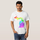 michigan pride : regenboogharten t-shirt (Voorkant volledig)