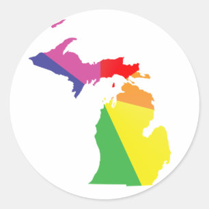 michigan pride . ronde sticker