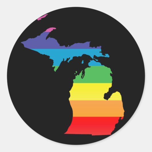 michigan pride . ronde sticker (Voorkant)