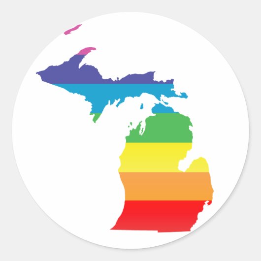 michigan pride . ronde sticker (Voorkant)