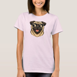 Michigan Pug die een zonnebril draagt T-shirt