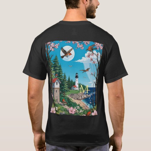 Michigan Quilter's Panel Tee Shirt (Achterkant)