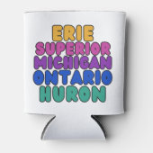Michigan Rainbow Text Great Lakes Can Cooler (Voorkant)