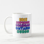 Michigan Rainbow Text Great Lakes Coffee Mug Koffiemok (Links)