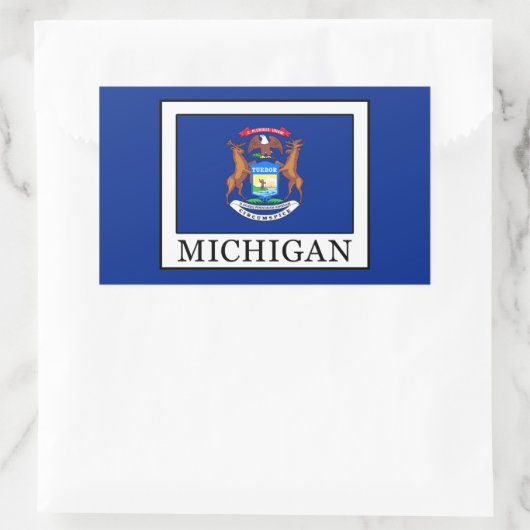 Michigan Rechthoekige Sticker (Tas)