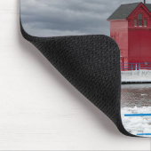 Michigan Red Lighthouse in Winter Muismat (Hoek)