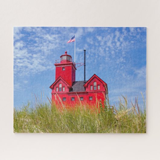 Michigan Red Lighthouse Legpuzzel (Horizontaal)