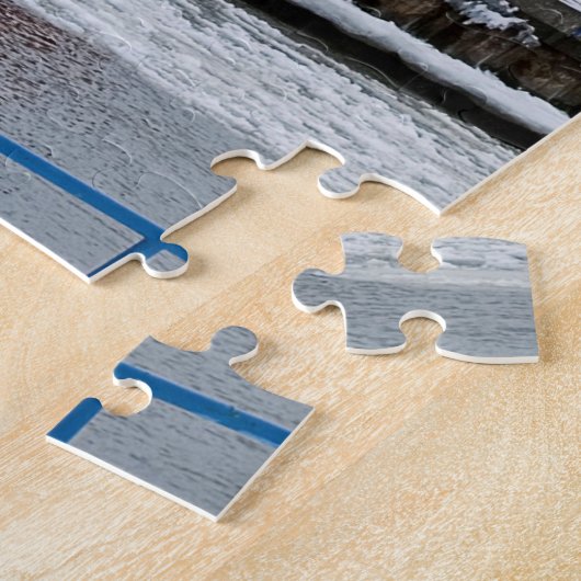 Michigan Red Lighthouse met Swans Legpuzzel (Zijkant)